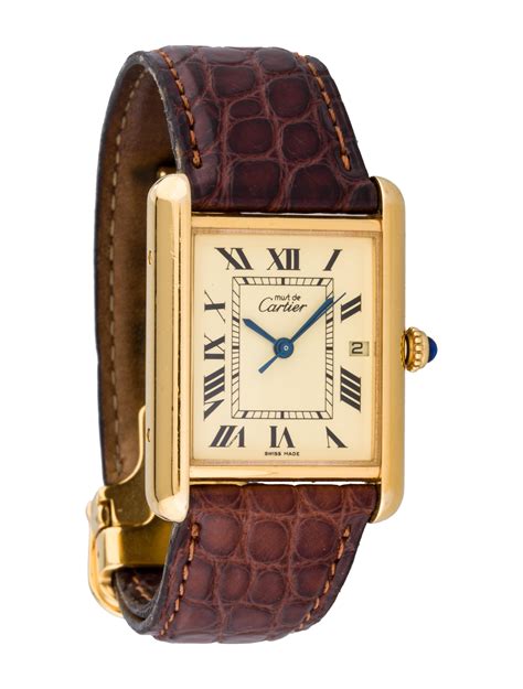 ' mens tank cartier watches|authentic cartier tank watch.